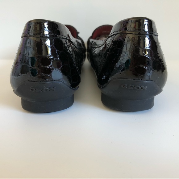 GEOX Black Patent Snake Leather Driving Loafer - Picture 5 of 7